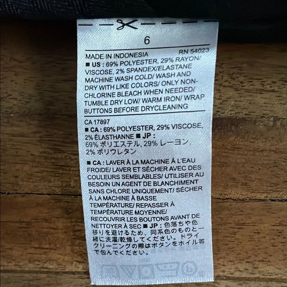 🩷Sale🩷 Banana Republic Black Trousers Straight Leg - NWOT - Sz 6 - Picture 6 of 6